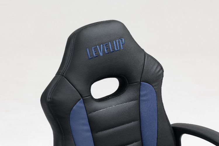 ⁦כיסא תלמיד ארגונומי לנוער עם ידיות בצבע שחור וכחול| מקט LEVEL UP| 301A-BBL⁩ – תמונה ⁦3⁩