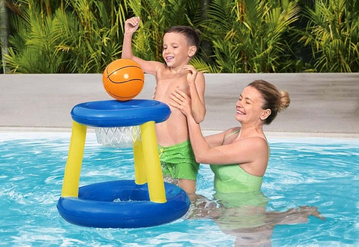 ⁦מתנפח למשחק כדורסל לבריכה + כדור מתנפח | דגם 52418| BESTWAY⁩ – תמונה ⁦3⁩