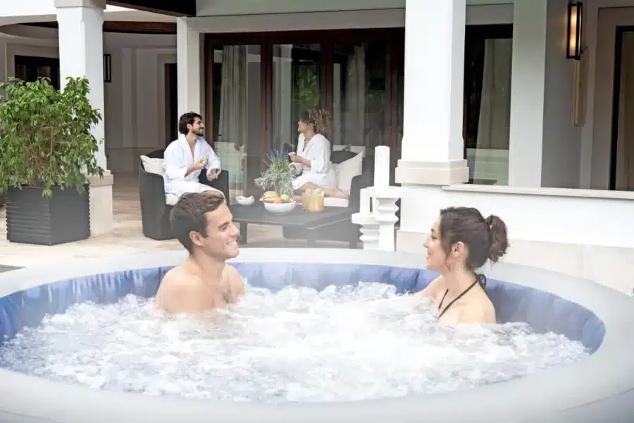 ⁦ג'קוזי מתנפח בייתי סנטוריני | SPA | 216x80| 6001T | SANTORINI HY| Bestway⁩ – תמונה ⁦4⁩