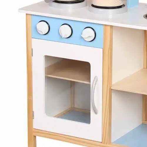 ⁦מטבח דוד תכלת מעץ לילדים | מקט W10C404D | בית העץ⁩ – תמונה ⁦5⁩