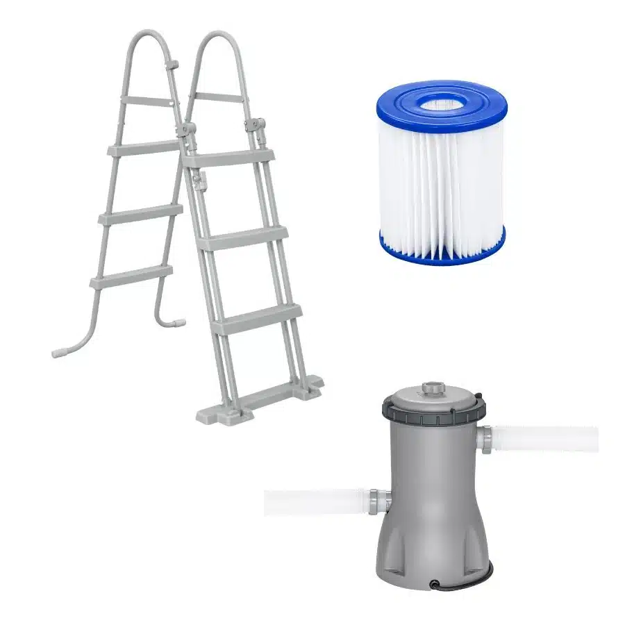 ⁦בריכה אובלית אולטרה +משאבת פילטר 1500+ כיסוי + סולם | 610X366X122 ס"מ| מקט BESTWAY| 5611R⁩ – תמונה ⁦6⁩