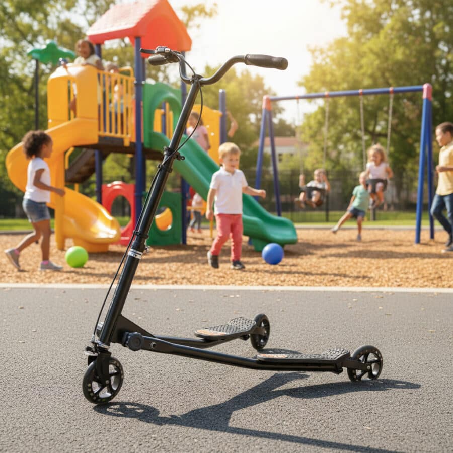 קורקינט סטריטר ספיידר 3 גלגלים מקצועי בצבע שחור|מקט streeterB