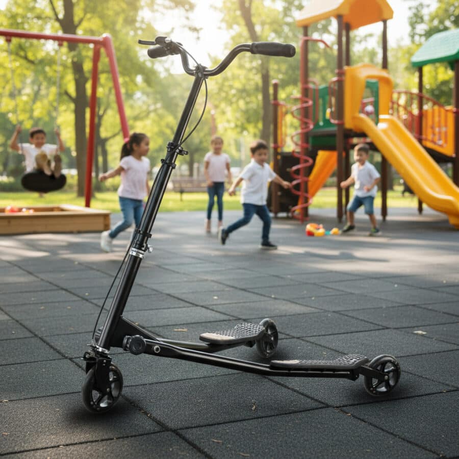 ⁦קורקינט סטריטר ספיידר 3 גלגלים מקצועי בצבע שחור|מקט streeterB⁩ – תמונה ⁦3⁩