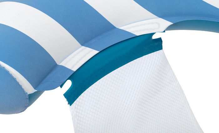 ⁦מושב מתנפח לבריכה דמוי קטיפה כולל משענת ורשת |119X67.5 סמ | דגם 43852⁩ – תמונה ⁦4⁩