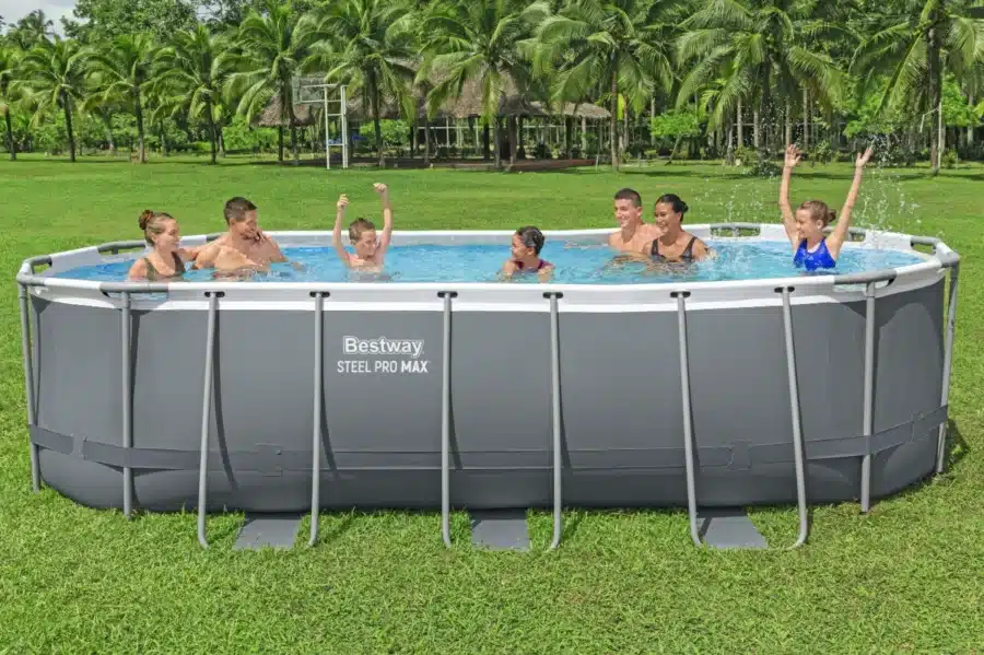 ⁦בריכה אובלית אולטרה + משאבת פילטר 1500 + סולם + כיסוי⁩ – תמונה ⁦15⁩