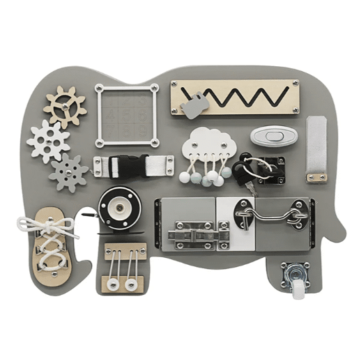 ביזי בורד בצורת פיל מעץ לילדים | מקט W12D558| בית העץ