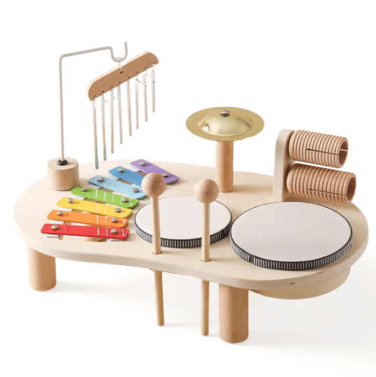 ערכת תופים מעץ לילדים | מקט W07A284