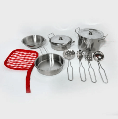 ⁦מארז כלי מטבח מנירוסטה לילדים | מקט 6900001091141⁩ – תמונה ⁦3⁩
