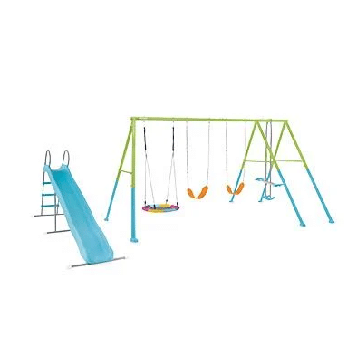 נדנדת ארבע חלקים ומגלשה 1.70 מטר לחצר לילדים |424X235X200ס"מ| מקט 44152| INTEX