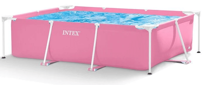 ⁦בריכת עמודים מלבנית בצבע ורוד|220X150X60 סמ| מקט 28266 | INTEX⁩ – תמונה ⁦5⁩