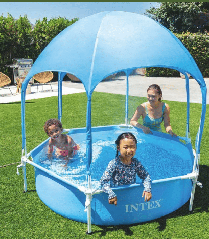 בריכת עמודים עגולה עם גגון| 183X38 סמ| מקט 28209| INTEX