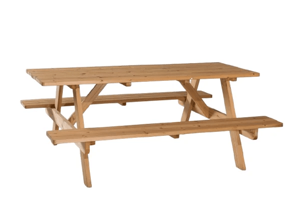 ⁦שולחן פיקניק קקל גדול ל 6 אנשים מעץ |70X137.5X73.5 סמ | מקט TB3056⁩ – תמונה ⁦6⁩