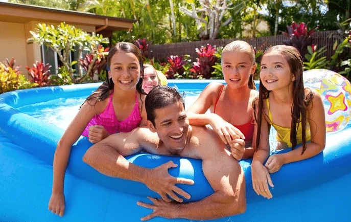 ⁦בריכה עגולה בהקמה מהירה בעלת שפה מתנפחת | 244X61 סמ| מקט 28106 | INTEX⁩ – תמונה ⁦6⁩