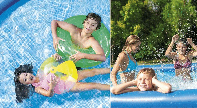 ⁦בריכה עגולה בהקמה מהירה בעלת שפה מתנפחת | 244X61 סמ| מקט 28106 | INTEX⁩ – תמונה ⁦5⁩