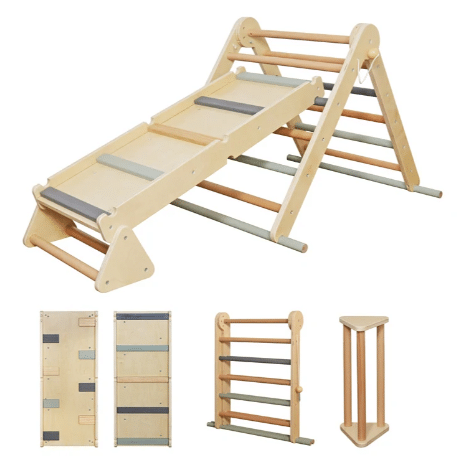 ⁦משולש פיקלר בינוני מעץ לילידים לשיפור תנועה ואיזון | מקט W01F139⁩ – תמונה ⁦3⁩