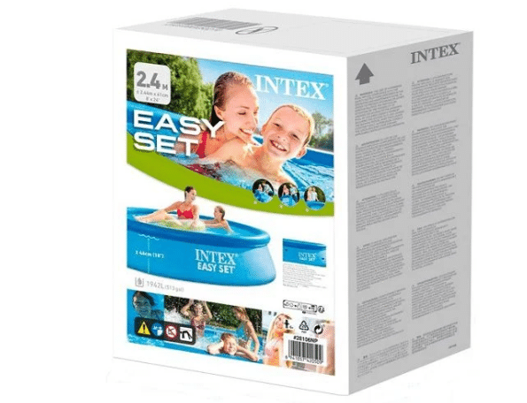 ⁦בריכה עגולה בהקמה מהירה בעלת שפה מתנפחת | 244X61 סמ| מקט 28106 | INTEX⁩ – תמונה ⁦2⁩