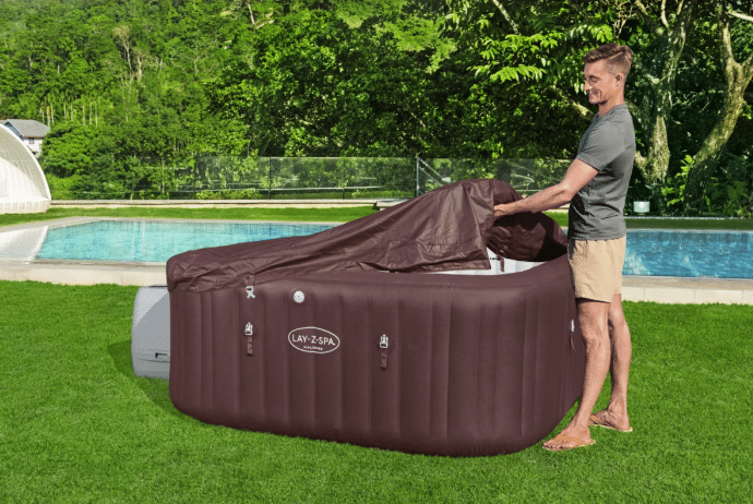 ⁦ג'קוזי מתנפח בייתי מלדיבים | Bestway | 201x201x80| 6001U |MALDIVES HY | SPA⁩ – תמונה ⁦5⁩