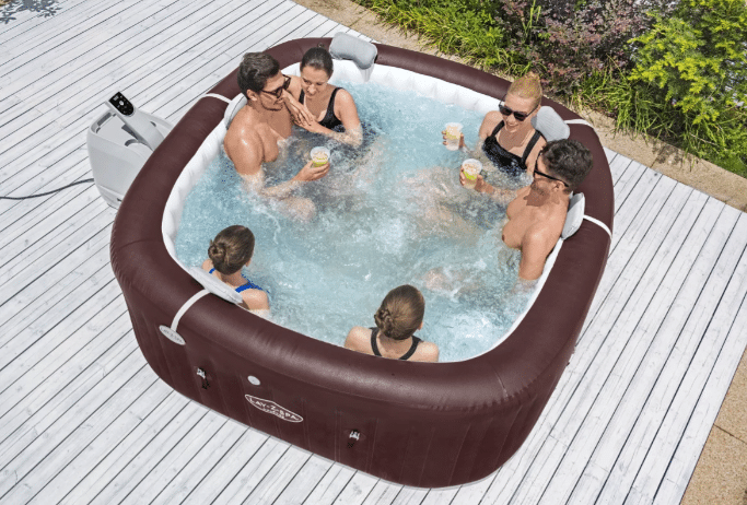 ⁦ג'קוזי מתנפח בייתי מלדיבים | Bestway | 201x201x80| 6001U |MALDIVES HY | SPA⁩ – תמונה ⁦6⁩