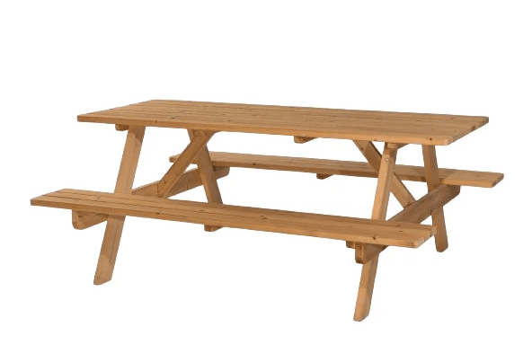 ⁦שולחן פיקניק קקל גדול ל 6 אנשים מעץ |70X137.5X73.5 סמ | מקט TB3056⁩ – תמונה ⁦2⁩