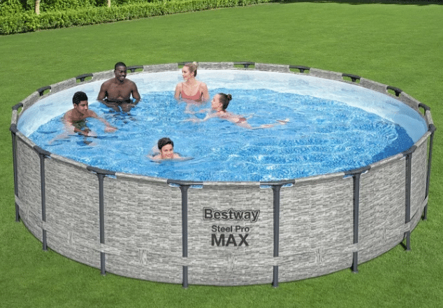 ⁦בריכת אולטרה עגולה בריקים+ משאבת פילטר 1500+סולם+כיסוי |549X122| 5618Y|MAX| BESTWAY⁩ – תמונה ⁦3⁩