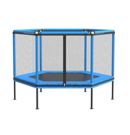 טרמפולינת קפיצים לילדים בצורת משושה | 160 ס"מ  | מקט TRM160B