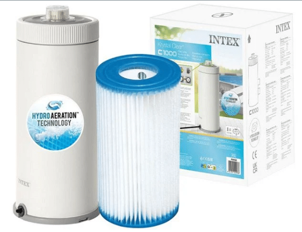 משאבת סינון מים 3785 ליטר/ 1000 גלון בשעה+ פילטר| מקט 26638 | C1000|KRYSTAL CLEAR| INTEX