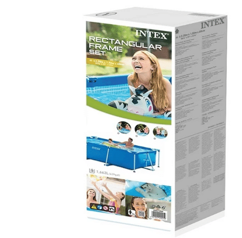 ⁦בריכת עמודים מלבנית כחולה | 220X150X60 סמ| מקט 28270⁩ – תמונה ⁦3⁩