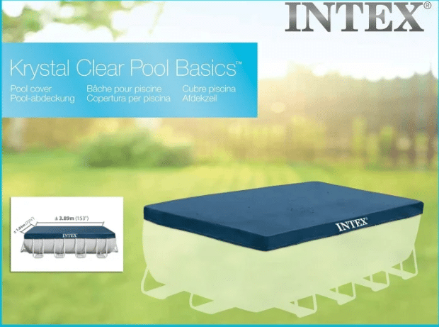 ⁦כיסוי עליון לבריכה אולטרה עמודים מלבנית ביתית | 400X200 סמ | מקט 28037| INTEX⁩ – תמונה ⁦2⁩