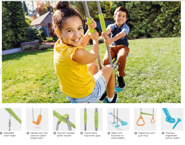 ⁦נדנדת ארבעה חלקים לחצר לילדים |4.42X2.35X2 מטר| מקט 44130| INTEX⁩ – תמונה ⁦2⁩