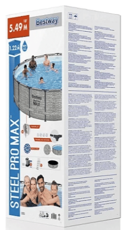 ⁦בריכת אולטרה עגולה בריקים+ משאבת פילטר 1500+סולם+כיסוי |549X122| 5618Y|MAX| BESTWAY⁩ – תמונה ⁦5⁩