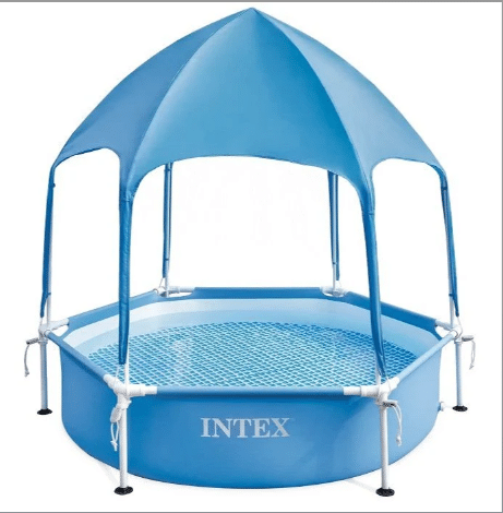 ⁦בריכת עמודים עגולה עם גגון| 183X38 סמ| מקט 28209| INTEX⁩ – תמונה ⁦3⁩