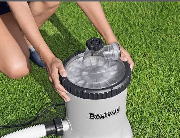 ⁦משאבת סינון מים 2025 + צמר | זרימת מים של 5678 ליטר/1500 גלון בשעה |מקט 58870 | BESTWAY⁩ – תמונה ⁦4⁩