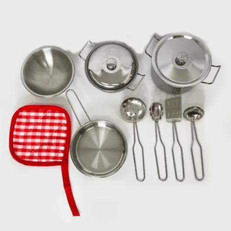 ⁦מארז כלי מטבח מנירוסטה לילדים | מקט 6900001091141⁩ – תמונה ⁦2⁩