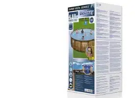 ⁦בריכה עגולה אולטרה +משאבת פילטר 1500+סולם+ כיסוי +חלונות -רטאן |488X122 ס"מ| מקט BESTWAY| 56725|⁩ – תמונה ⁦6⁩