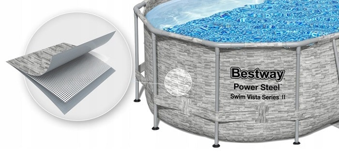 ⁦בריכה אובלית אולטרה + משאבת חול 800 גלון + חלונות + סולם + כיסוי⁩ – תמונה ⁦4⁩