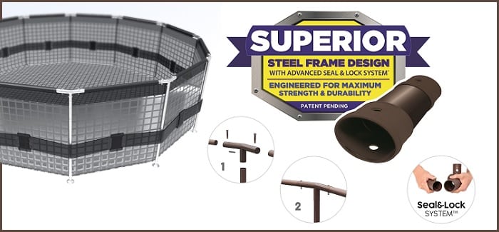 ⁦בריכה עגולה אולטרה +משאבת פילטר 1500+סולם+ כיסוי +חלונות -רטאן |488X122 ס"מ| מקט BESTWAY| 56725|⁩ – תמונה ⁦4⁩