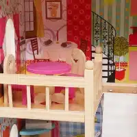 ⁦בית בובות לילדים מעץ דגם רונית | W06A333E⁩ – תמונה ⁦7⁩