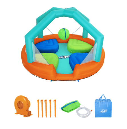 ⁦מתקן קפיצה מתנפח עם מים גדול | 53383 | פארק מים הכדור החמקמק | Bestway | משטחי קפיצה+כדור+שיכשוכית⁩ – תמונה ⁦3⁩