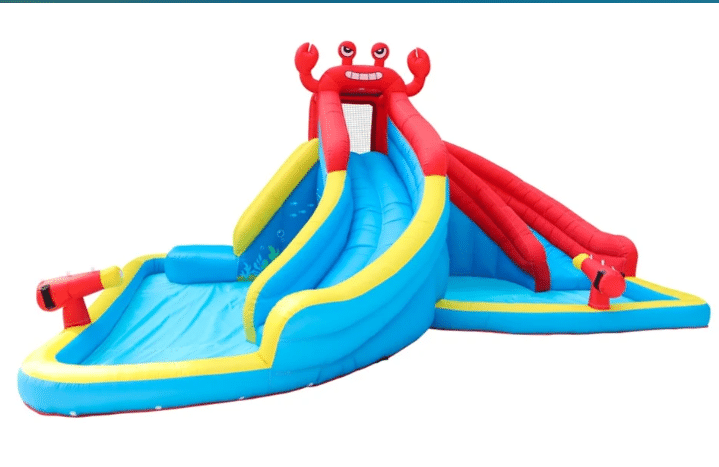⁦מתקן קפיצה מתנפח עם מים גדול | 63116 | פארק מים החיות |JUMPER | שיכשוכית+מגלשות+קיר טיפוס+מנהרה⁩ – תמונה ⁦2⁩