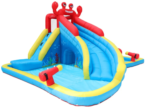 ⁦מתקן קפיצה מתנפח עם מים גדול | 63116 | פארק מים החיות |JUMPER | שיכשוכית+מגלשות+קיר טיפוס+מנהרה⁩ – תמונה ⁦3⁩