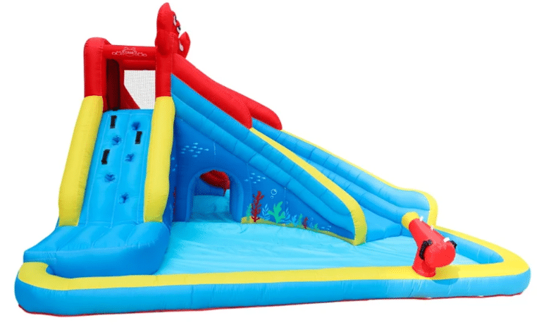 ⁦מתקן קפיצה מתנפח עם מים גדול | 63116 | פארק מים החיות |JUMPER | שיכשוכית+מגלשות+קיר טיפוס+מנהרה⁩ – תמונה ⁦4⁩
