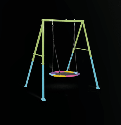 ⁦נדנדת מושב צלחת צבעונית לחצר לילדים| 201X235X200 ס"מ| מקט 44111| INTEX⁩ – תמונה ⁦7⁩