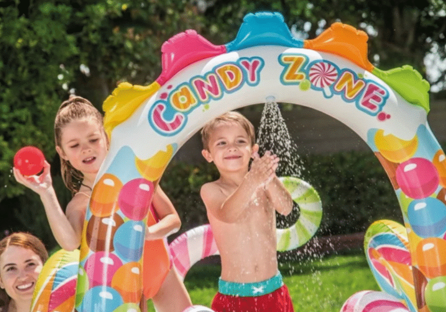 ⁦בריכת מתנפחת לילדים | טירת הסוכריות (295X191X130 סמ) INTEX⁩ – תמונה ⁦4⁩