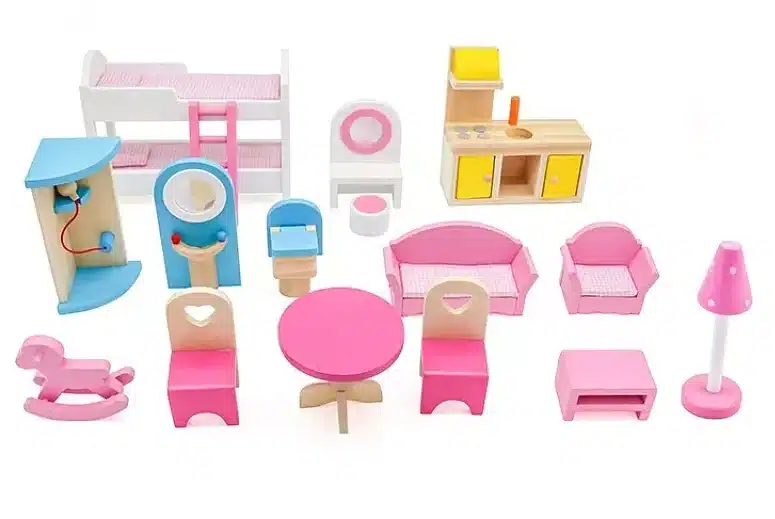 ⁦בית בובות לילדים מעץ דגם רונית | W06A333E⁩ – תמונה ⁦3⁩