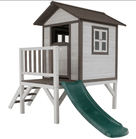 ⁦בית עץ לילדים בסגנון כפרי כולל מגלש ומרפסת (188X139X101 סמ) מק"ט 2005XL⁩ – תמונה ⁦7⁩
