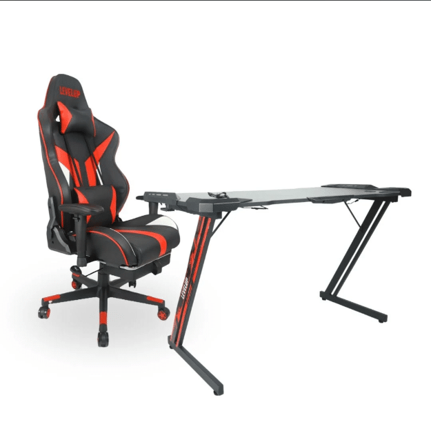 שולחן גיימינג + כיסא גיימינג BANDEL7038 מבית LEVEL UP