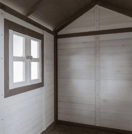 ⁦בית עץ לילדים בסגנון כפרי כולל מגלש ומרפסת (188X139X101 סמ) מק"ט 2005XL⁩ – תמונה ⁦6⁩