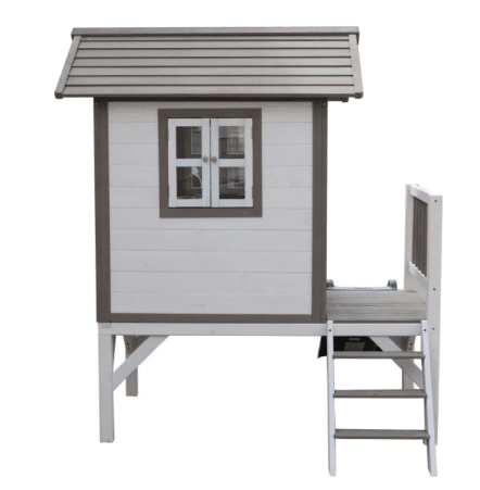 ⁦בית עץ לילדים בסגנון כפרי כולל מגלש ומרפסת (188X139X101 סמ) מק"ט 2005XL⁩ – תמונה ⁦9⁩