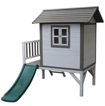 ⁦בית עץ לילדים בסגנון כפרי כולל מגלש ומרפסת (188X139X101 סמ) מק"ט 2005XL⁩ – תמונה ⁦11⁩