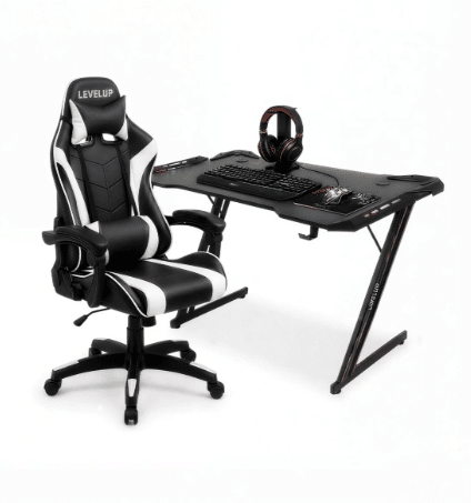 ⁦חבילת הגיימינג המושלמת שולחן+כיסא+מקלדת+ עכבר+פד לעכבר+אוזניות+ מיקרופון GAMINGBAN2024 מבית LEVEL UP⁩ – תמונה ⁦2⁩